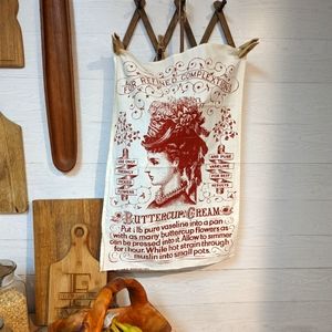 Vintage Decorative Tea Towel - Rare